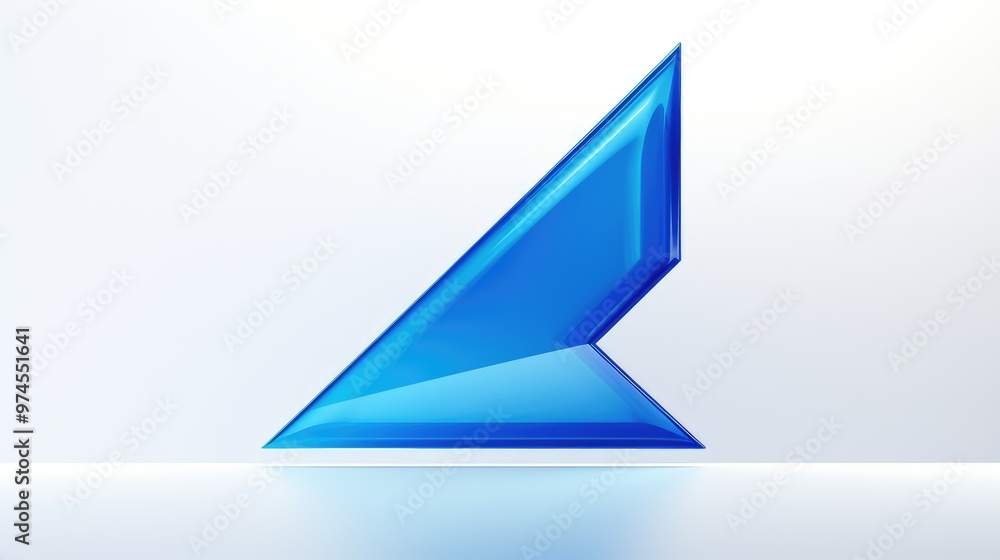 Fototapeta premium modern blue arrow up