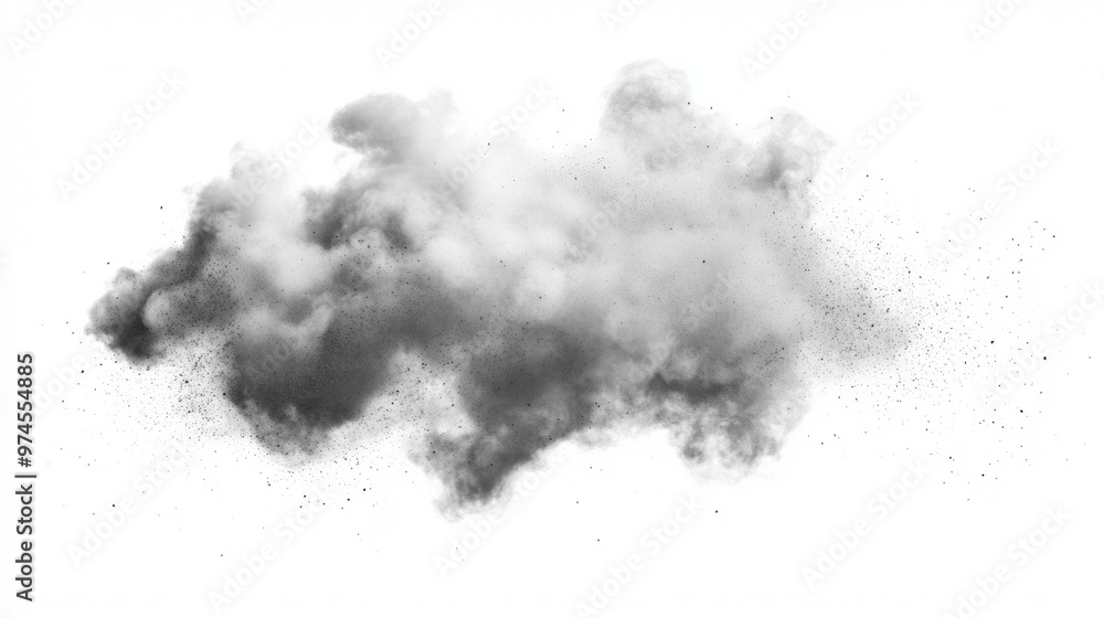 A thick, swirling cloud of fine dust particles A thick, swirling cloud of fine dust particles