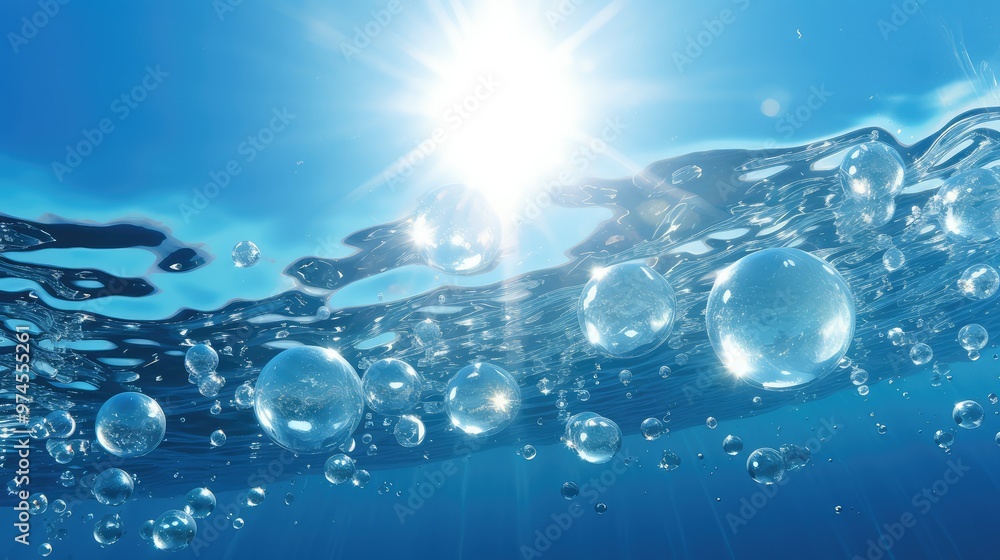 surface blue with bubbles surface blue with bubbles