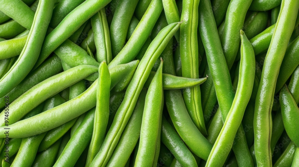 Fresh Green Beans with Vibrant Color Fresh Green Beans with Vibrant Color
