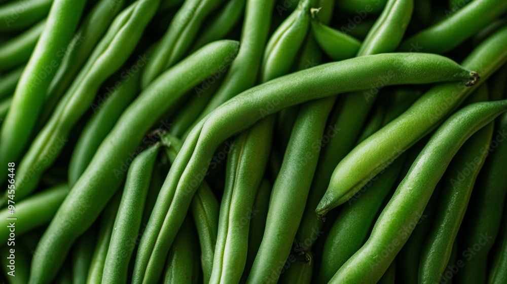 Fresh Green Beans with Vibrant Color Fresh Green Beans with Vibrant Color