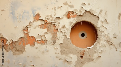 circular holes in wall photo