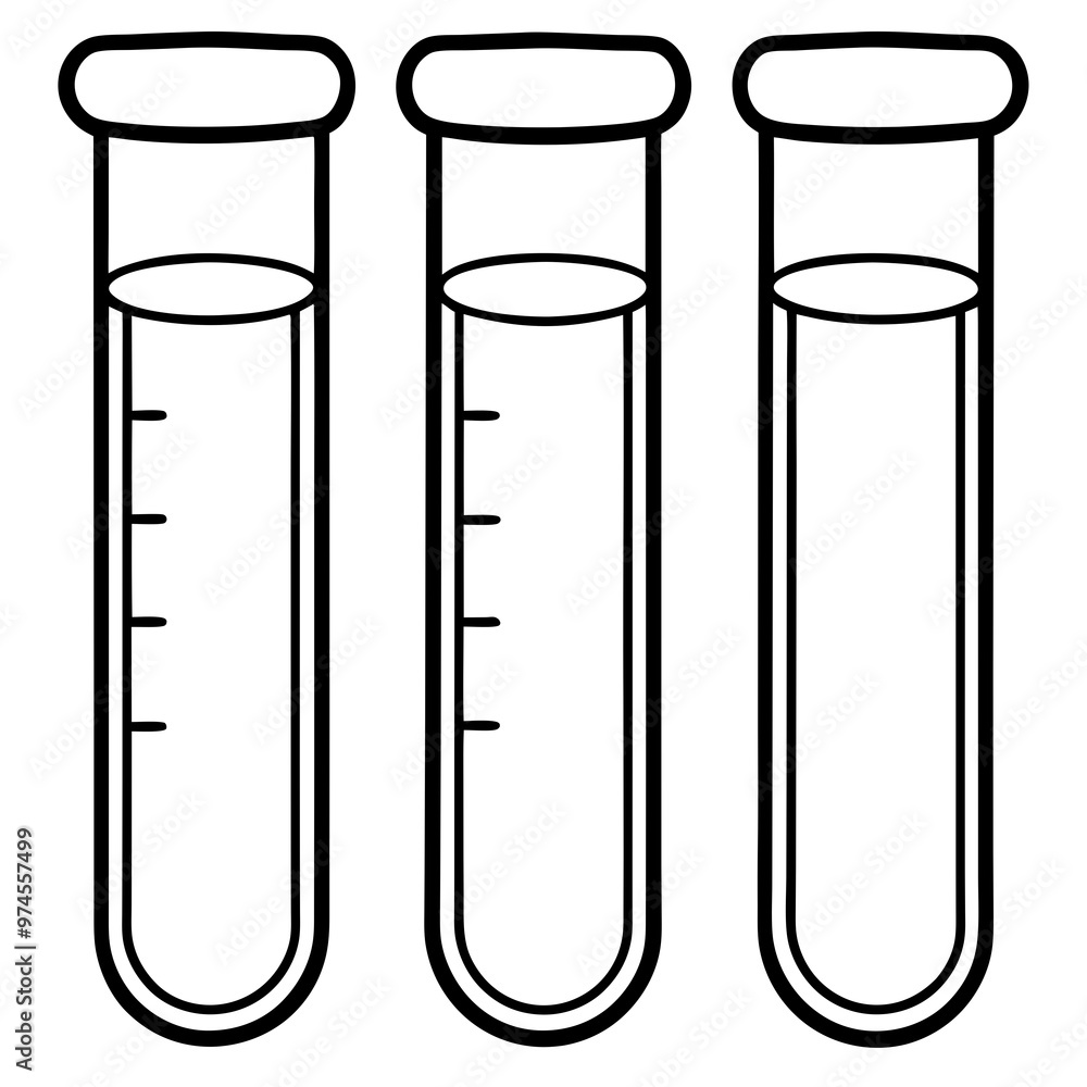 Test tubes vector on white background Test tubes vector on white background