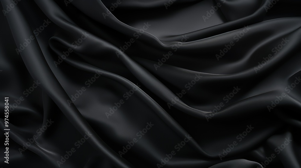 Obraz premium smooth black cloth texture