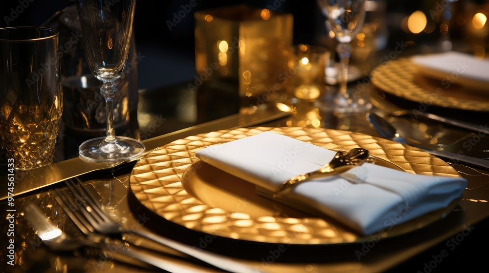 Fototapeta premium sophistication gold diamond plate