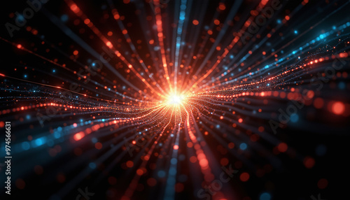 Wallpaper Mural a bright light burst in the dark background with a black background Torontodigital.ca