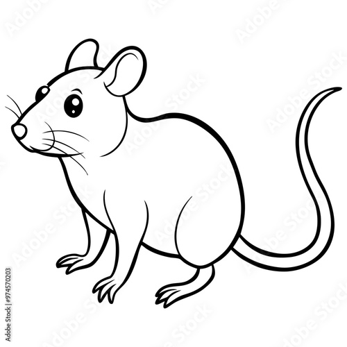 Line art, Silhouettes vector and line cut hand draw illustration black and white background