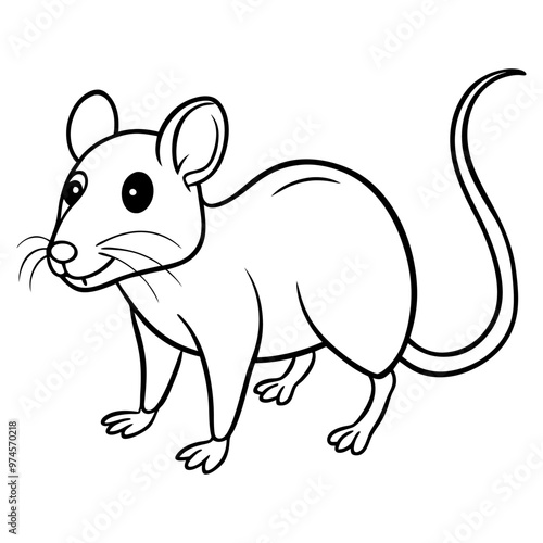Line art, Silhouettes vector and line cut hand draw illustration black and white background