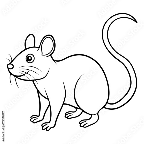 Line art, Silhouettes vector and line cut hand draw illustration black and white background