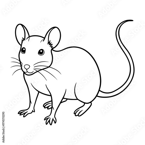 Line art, Silhouettes vector and line cut hand draw illustration black and white background