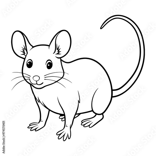 Line art, Silhouettes vector and line cut hand draw illustration black and white background