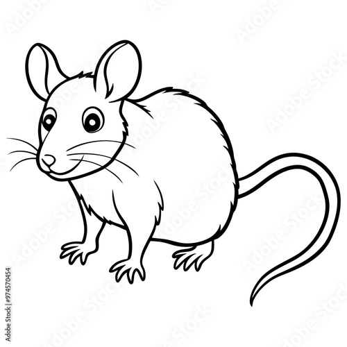 Line art, Silhouettes vector and line cut hand draw illustration black and white background