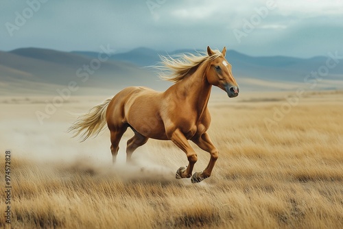 Wallpaper Mural side on Dynamic Gallop of a Horse Torontodigital.ca