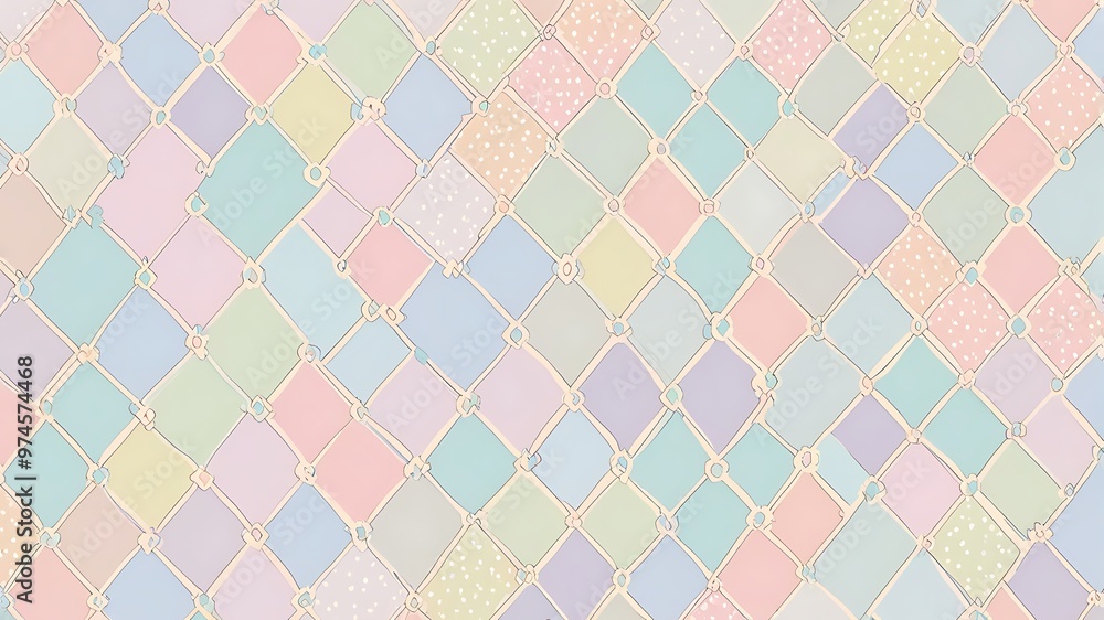 Pastel Diamond Pattern Background Pastel Diamond Pattern Background