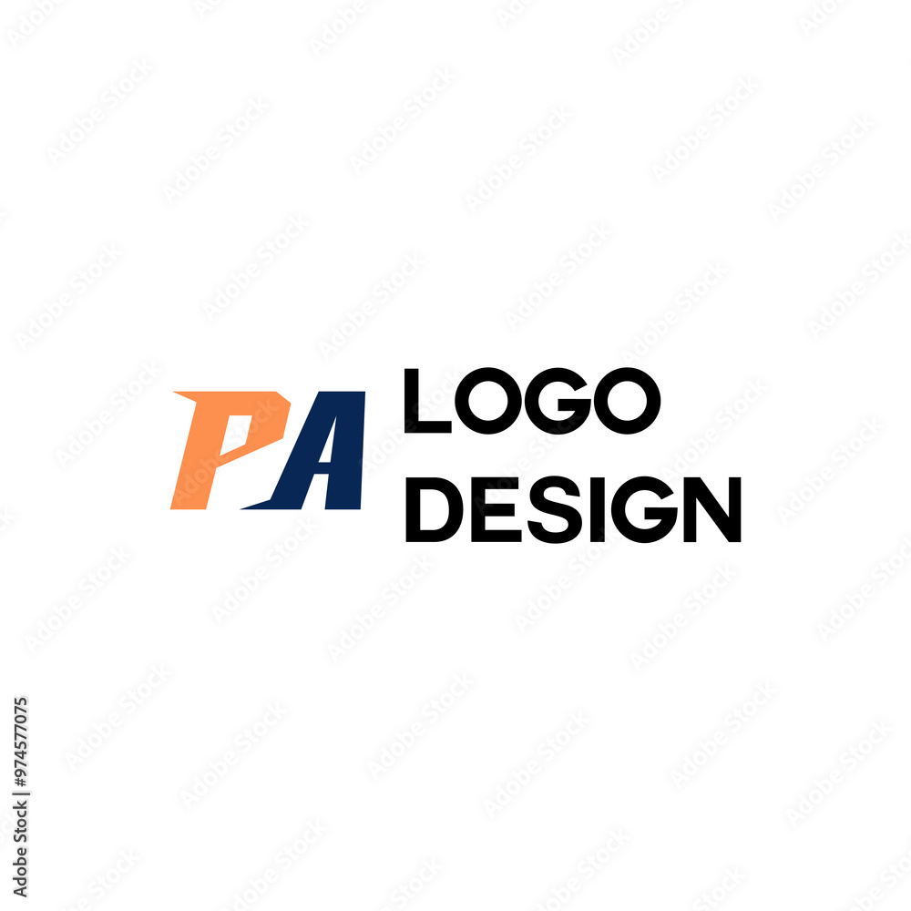 Letter PA logo icon design template elements Letter PA logo icon design template elements