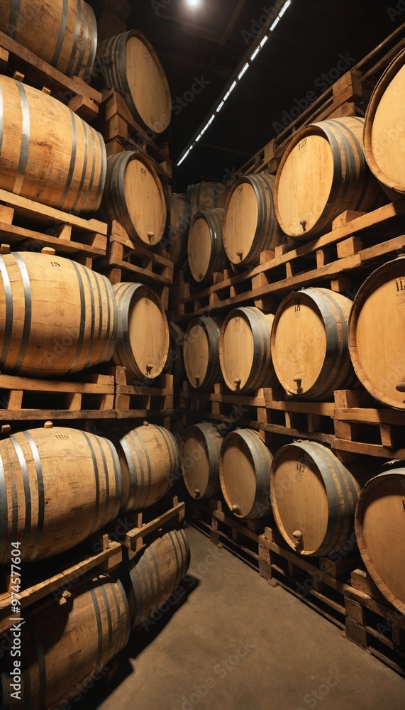 custom made wallpaper toronto digitalwine barrel storage room with rows of oak barrels