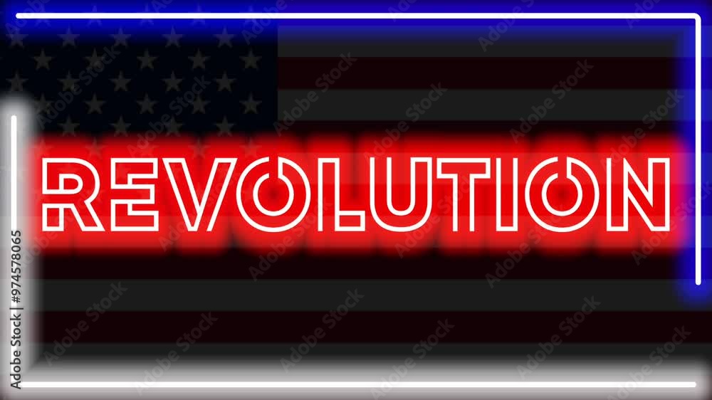 Red neon text animation of the word Red neon text animation of the word