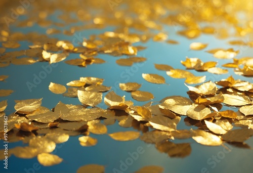 golden autumn leaves background