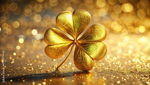 gold clover leaf photo