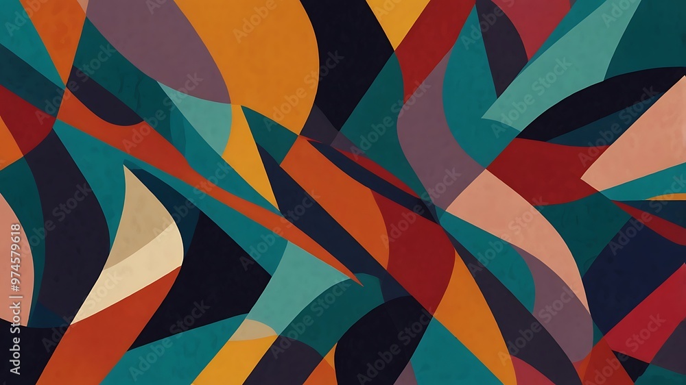 Abstract Geometric Pattern with Vibrant Colors Abstract Geometric Pattern with Vibrant Colors