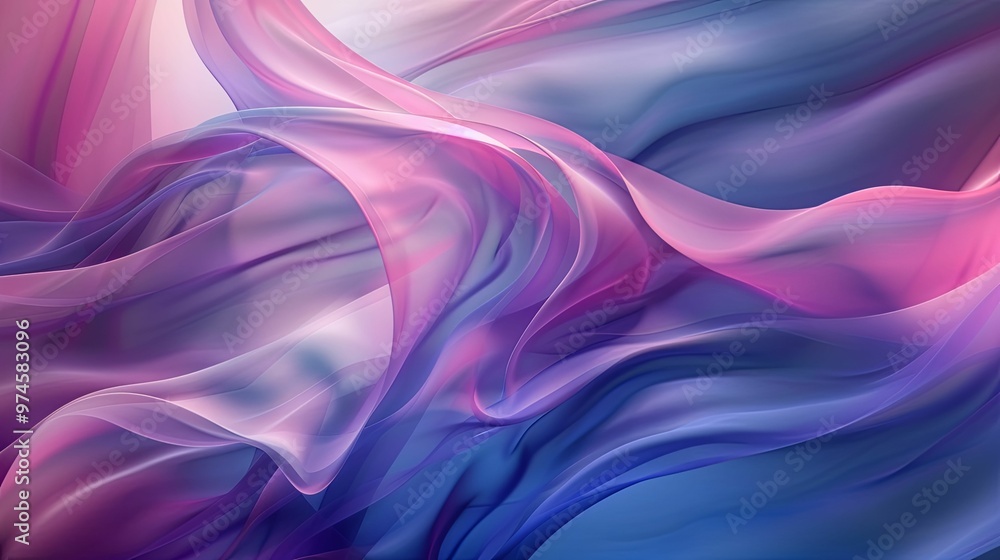Abstract Swirling Purple and Blue Fabric Abstract Swirling Purple and Blue Fabric