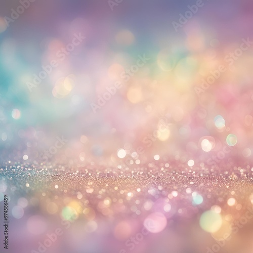 Light pastel bokeh background with soft rainbow colors and a dreamy, magical, whimsical feel 