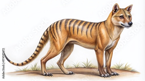 how to draw tasmanian tiger photo