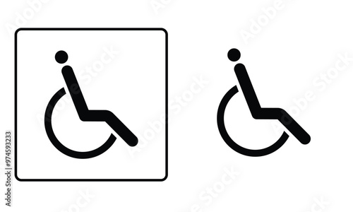 Wheelchair icon. Handicapped sign. Vector