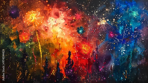 An abstract background featuring bubbles and elements of space like nebulae, galaxies, stars, and supernovae, creating a cosmic, otherworldly atmosphere