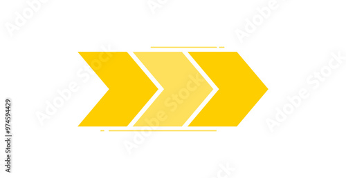Arrow icon for web or social media. Direction flat illustration.