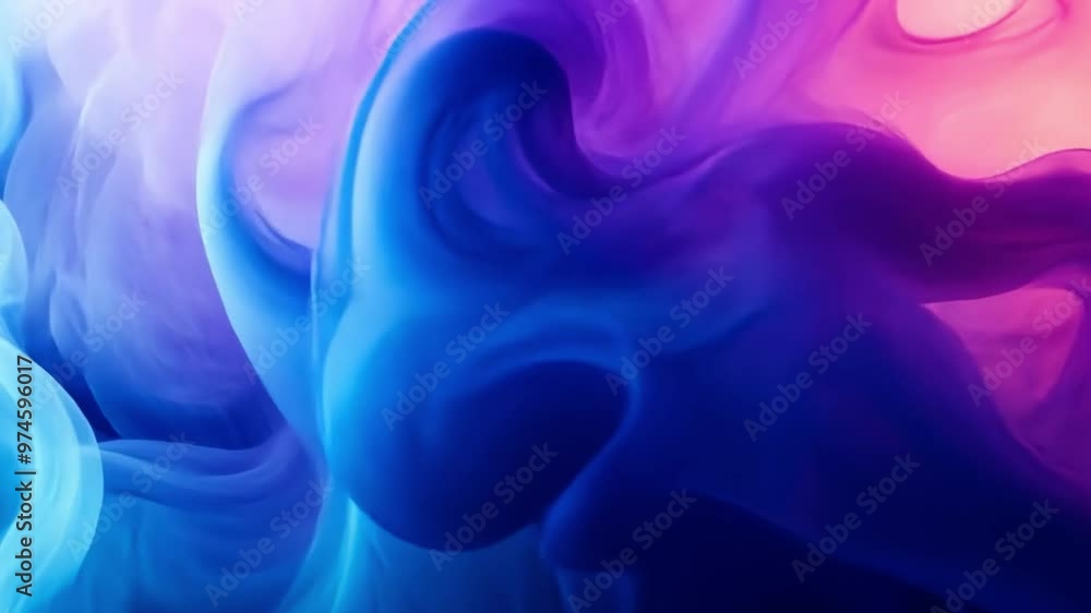 Abstract, swirling patterns of ink in water, captured in a gradient from deep indigo to pale lavender, forming an ethereal, minimalistic scene. Abstract, swirling patterns of ink in water, captured in a gradient from deep indigo to pale lavender, forming an ethereal, minimalistic scene.