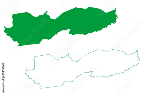 Rodrigues Alves municipality (Acre state, Municipalities of Brazil, Federative Republic of Brazil) map vector illustration, scribble sketch Rodrigues Alves map