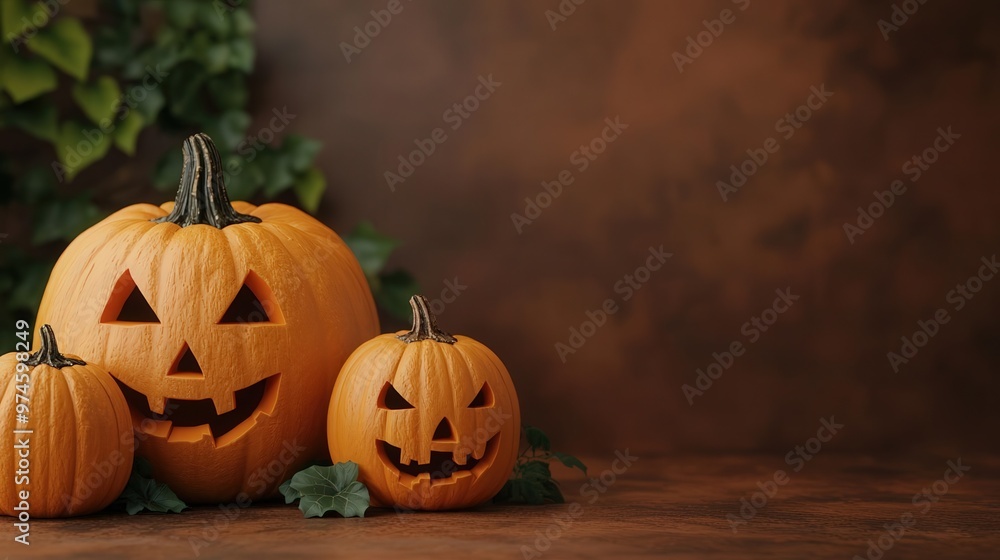 Festive Halloween pumpkins with carved faces, perfect for autumn celebrations, harvest decorations, and seasonal festivities. Festive Halloween pumpkins with carved faces, perfect for autumn celebrations, harvest decorations, and seasonal festivities.
