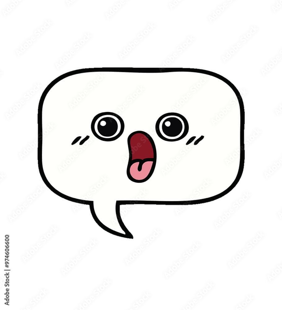 cute cartoon of a speech bubble cute cartoon of a speech bubble