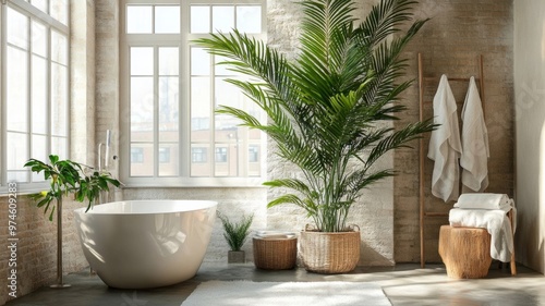 Modern bathroom interior 