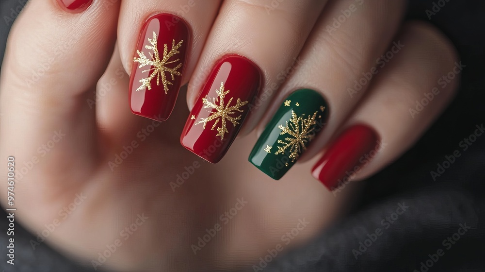 Christmas-Themed Nails with Festive Text for a Perfect Look Christmas-Themed Nails with Festive Text for a Perfect Look