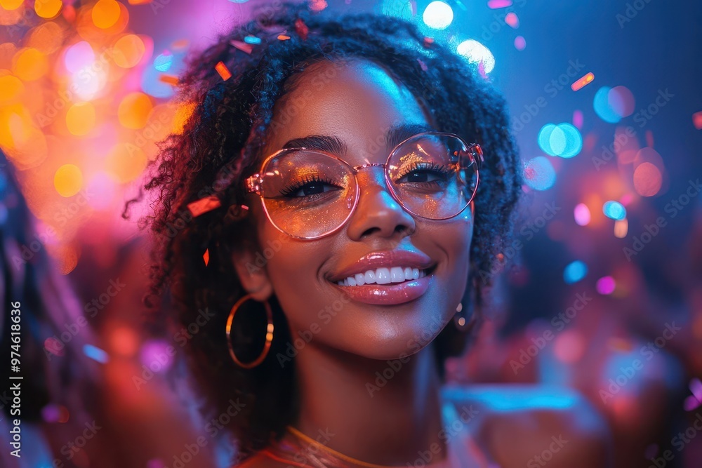 exuberant multicultural office party with confetti rain neon lighting and joyful professionals celebrating amidst futuristic decor exuberant multicultural office party with confetti rain neon lighting and joyful professionals celebrating amidst futuristic decor