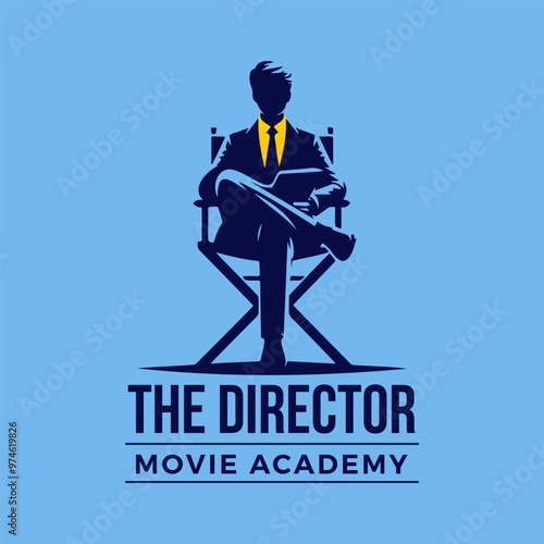 Silhouette of Movie Director Sitting and Reading Script 