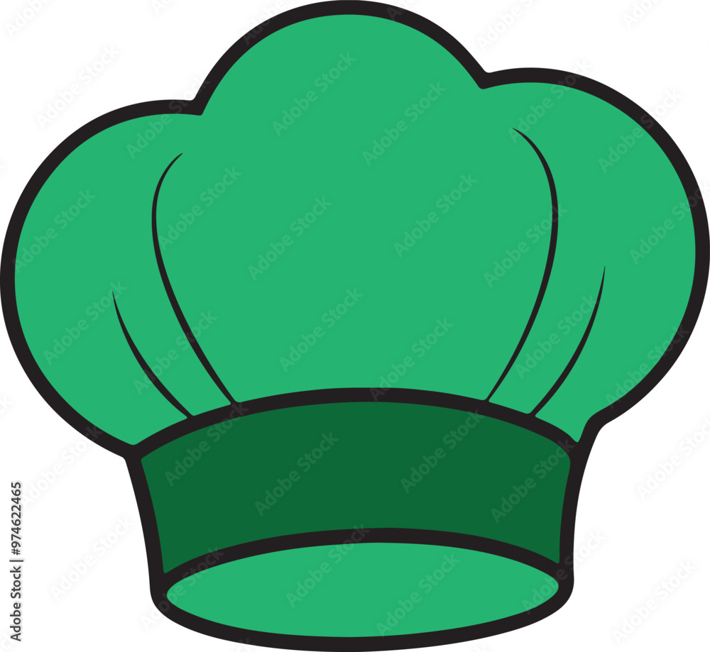 Chef hat vector art drawing illustration on a white background Chef hat vector art drawing illustration on a white background
