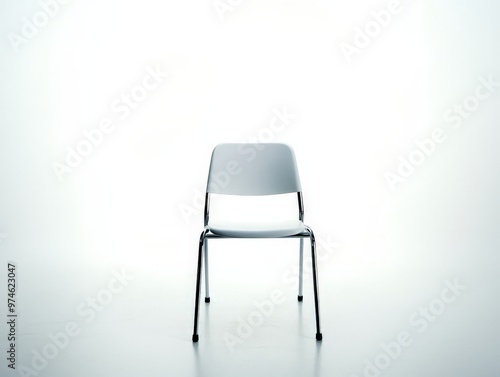 A Single White Chair.