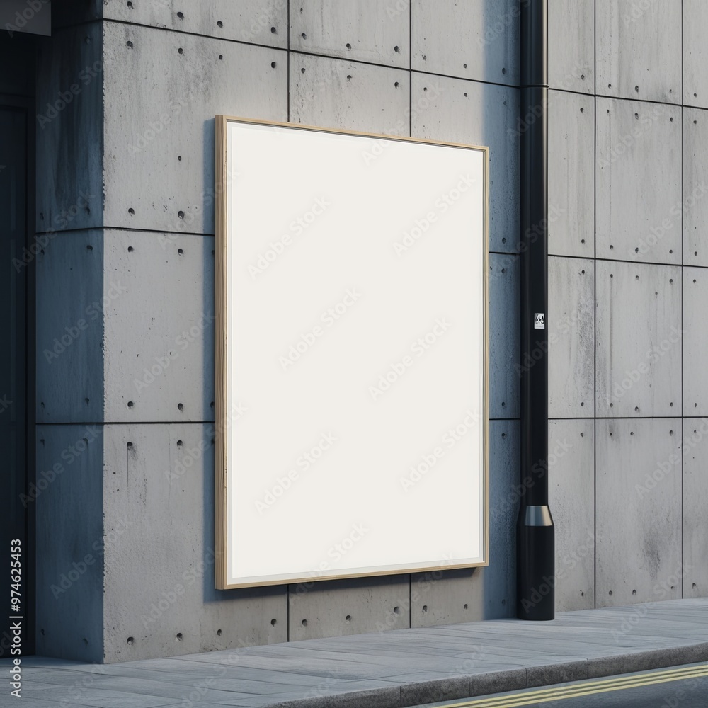 Poster mockup with street view theme Poster mockup with street view theme