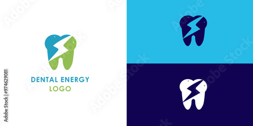 Dental energy health logo combination 