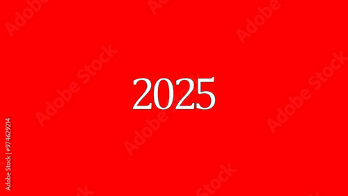 Happy new year 2025 with number on art wall concept. 2025 design element idea with creative unique, simple, modern concept .