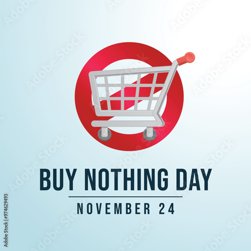Buy Nothing Day vector design template good for celebration usage. Buy Nothing Day design. flat design. eps 10.