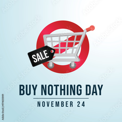 Buy Nothing Day vector design template good for celebration usage. Buy Nothing Day design. flat design. eps 10.