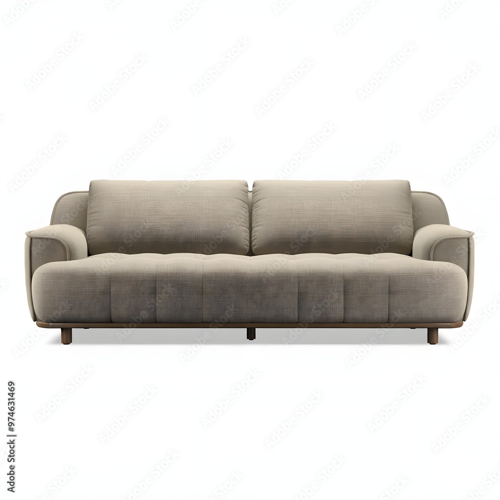 Fototapeta premium Sofa isolated on a white background.