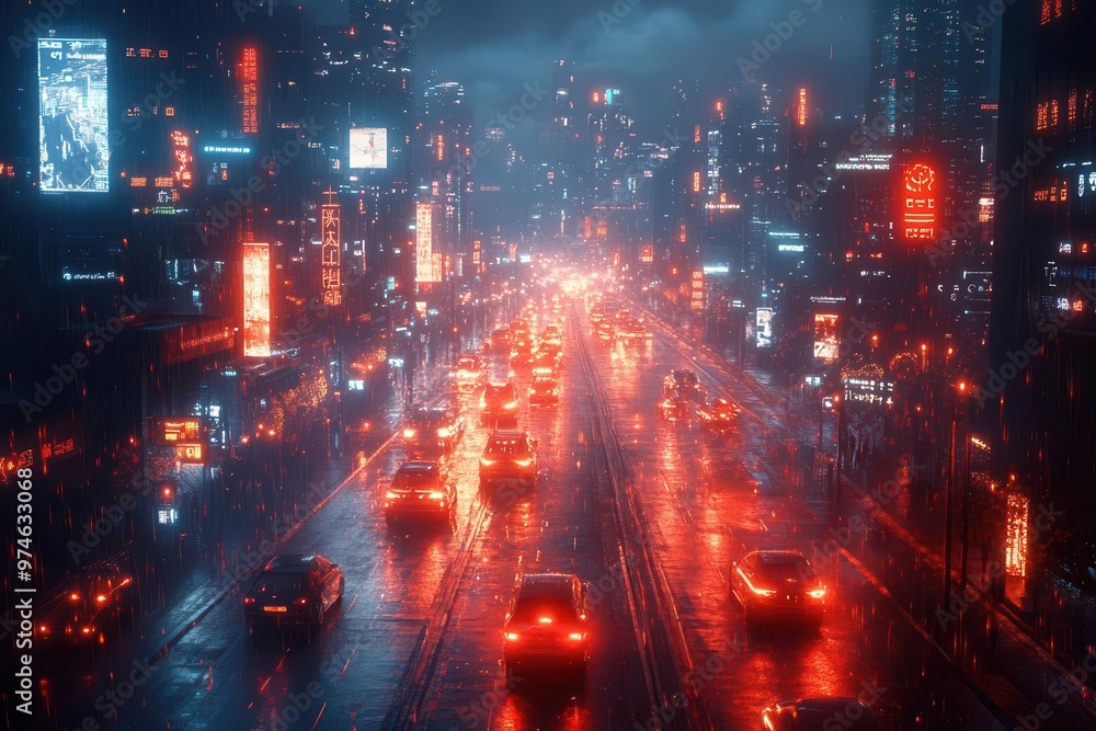 futuristic cityscape with glowing connections linking vehicles buildings and people holographic interfaces sleek design represents smart city technology and interconnectedness futuristic cityscape with glowing connections linking vehicles buildings and people holographic interfaces sleek design represents smart city technology and interconnectedness