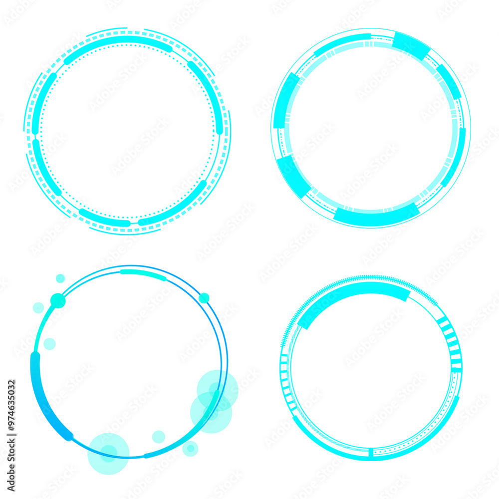 Blue technology circle graphic Blue technology circle graphic