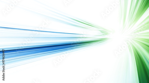 lines of blue & green lights . lights of cars with night. long exposure on transparent background.