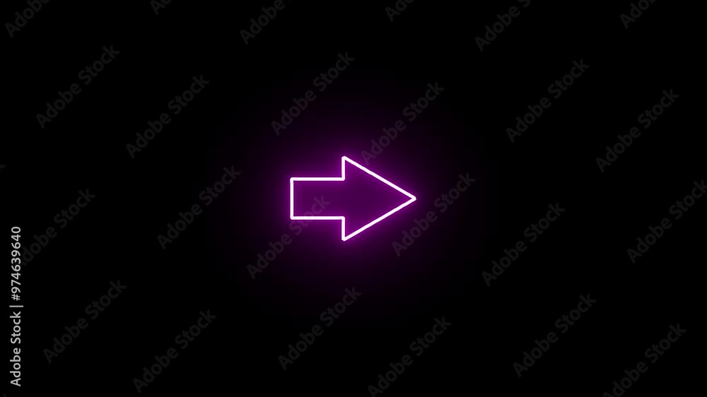 Neon Glowing arrow sign. Neon Glowing arrow sign.